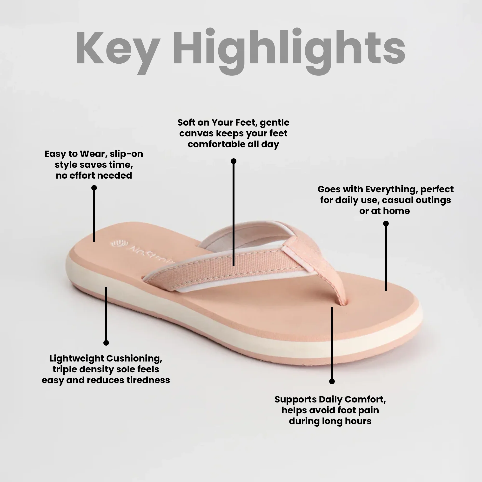 Angular Canvas Pink Slippers for Women –  Everyday Wear (AN7) - Image 4
