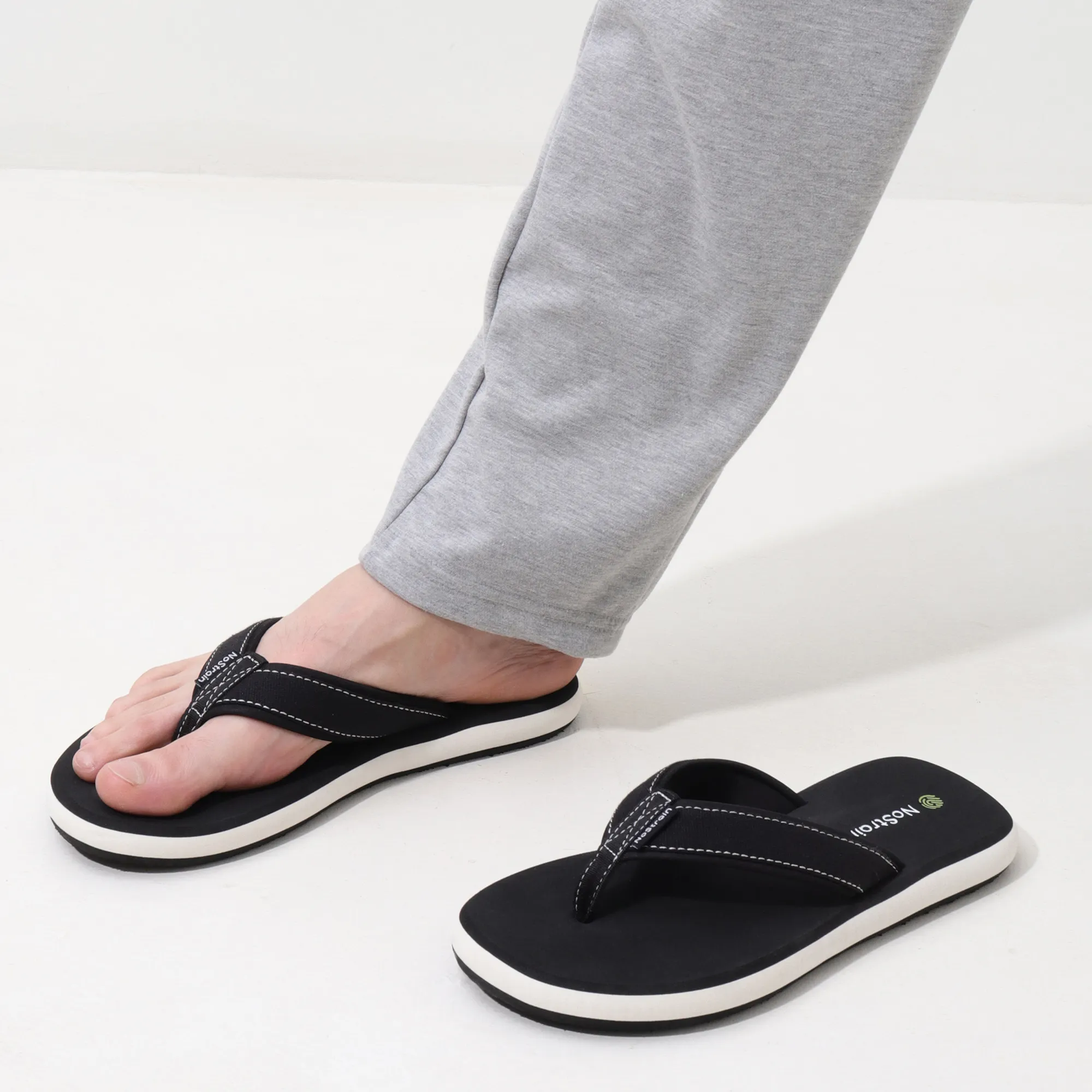 Men's Canvas Black Slippers – Comfortable Footwear for Daily Use (AN1) - Image 3