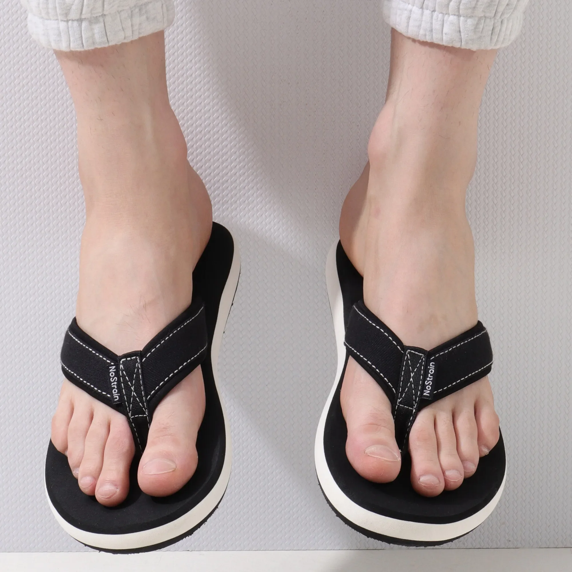 Men's Canvas Black Slippers – Comfortable Footwear for Daily Use (AN1) - Image 9