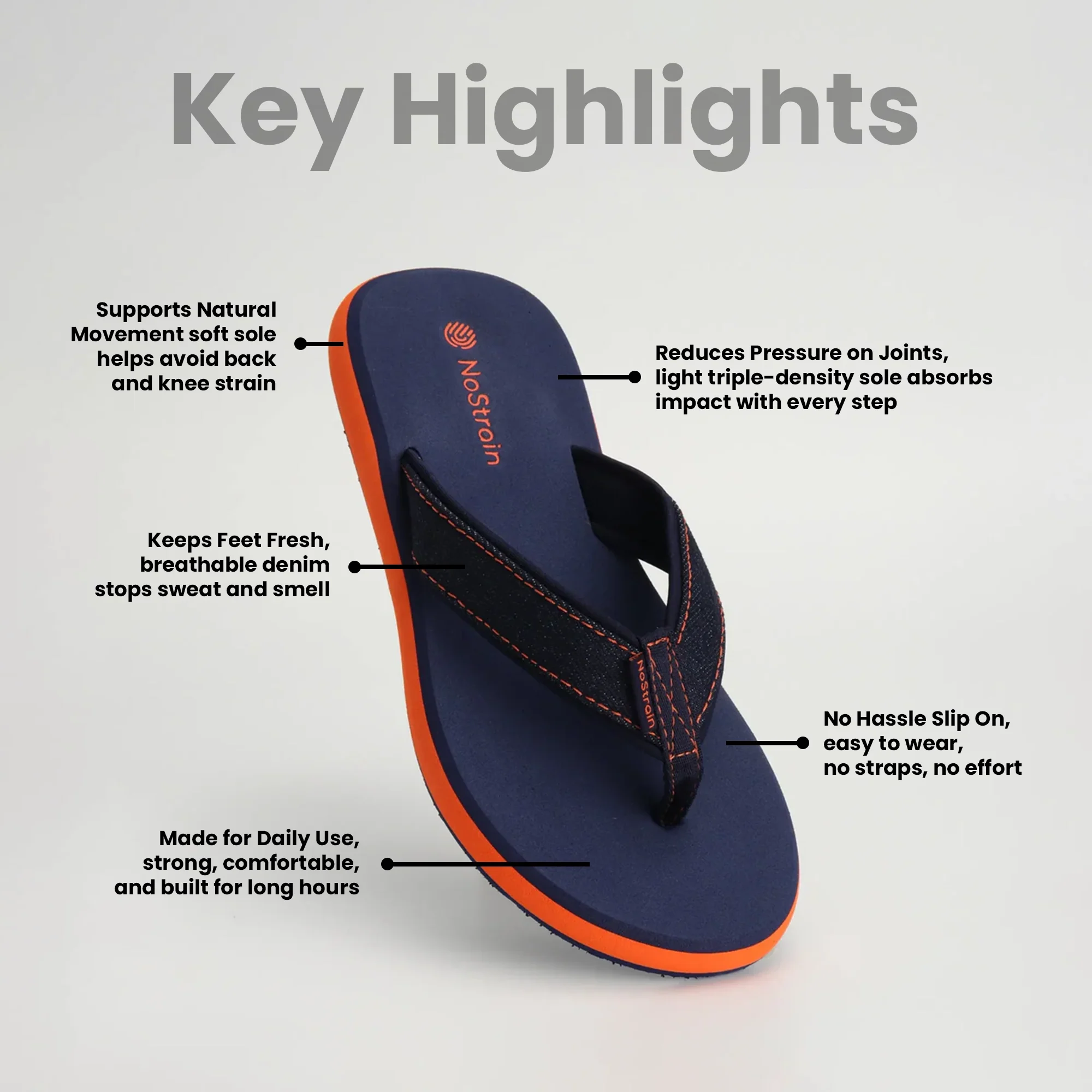 Angular Men's Denim Blue Slippers – Stylish & Comfortable Footwear (AN3) - Image 4