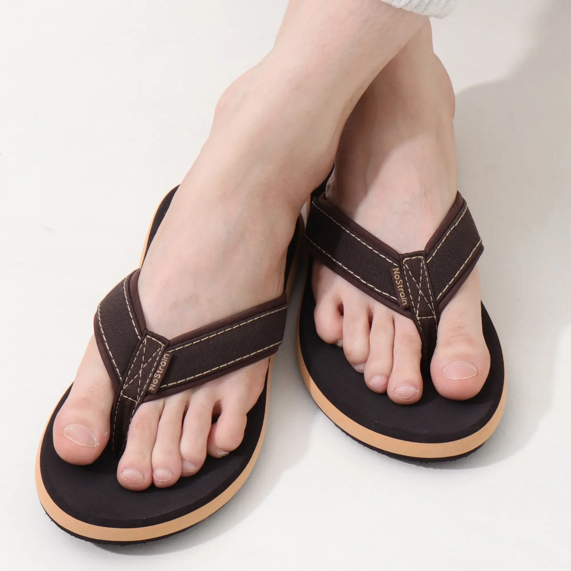 Angular Canvas Brown Slippers for Men – Trendy & Comfortable (AN4) - Image 3