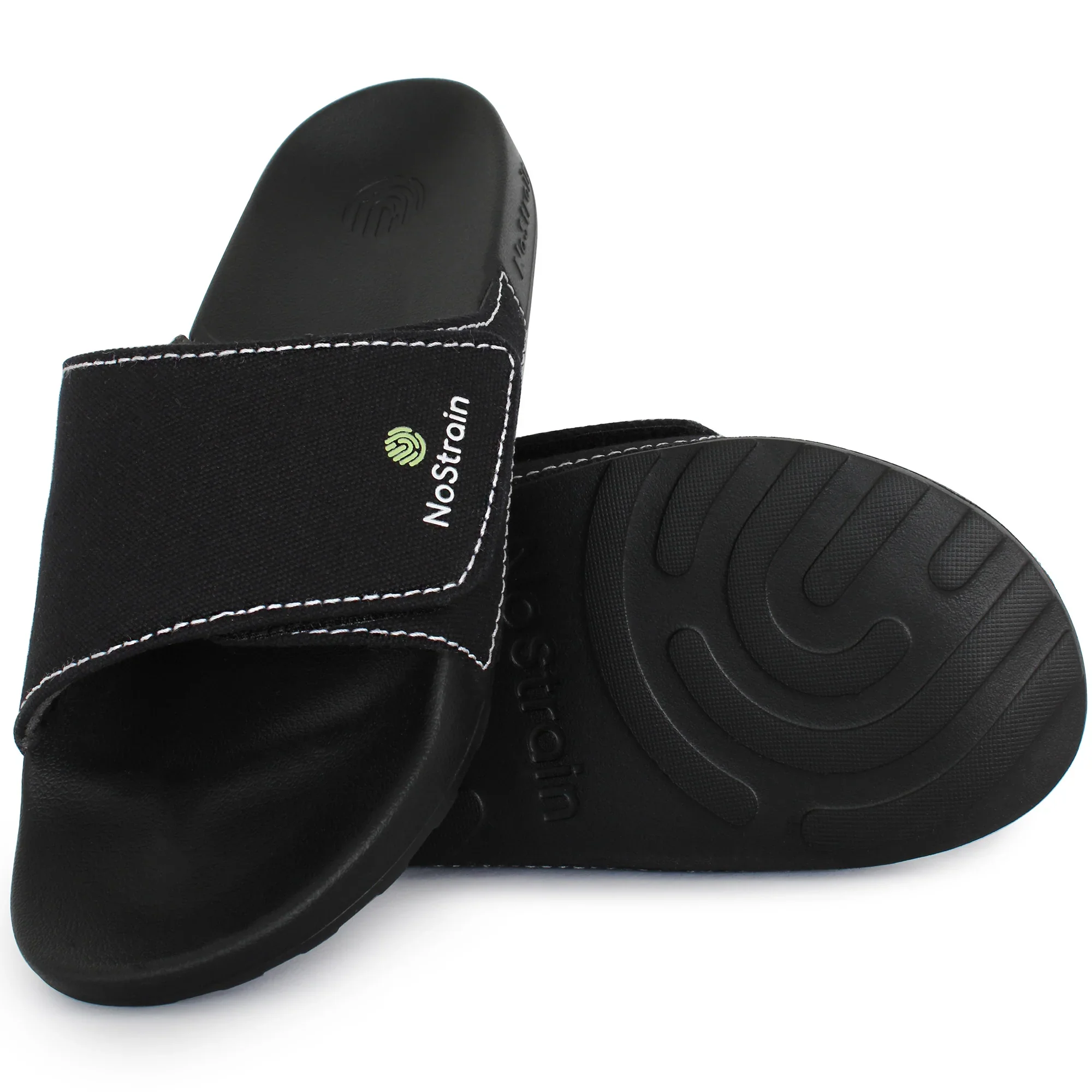 Canvas Sugar Black Sliders for Men (Geva 6) - Image 5