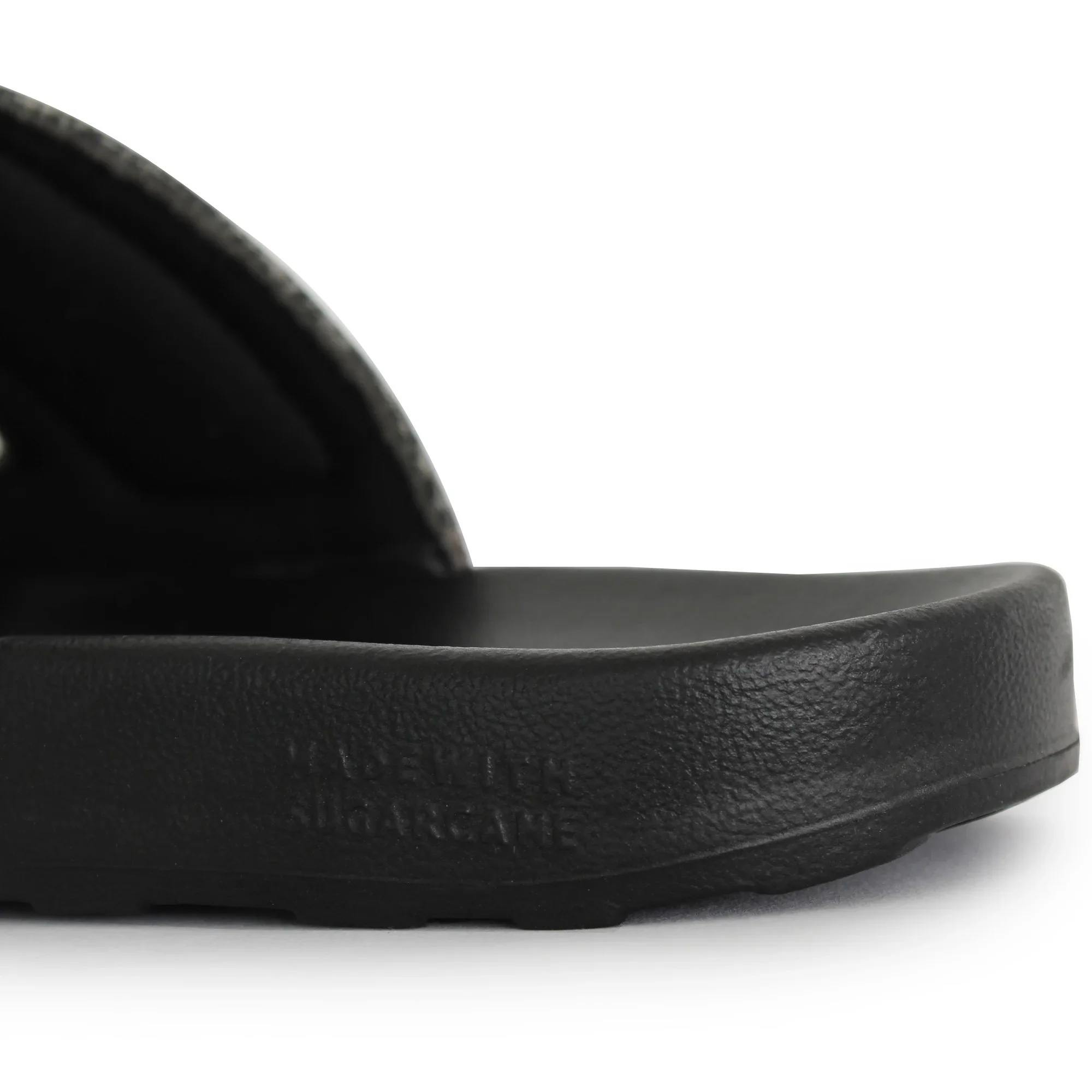 Canvas Wave Print Sugar Midnight Black Men's Slides - (Geva 13) - Image 9
