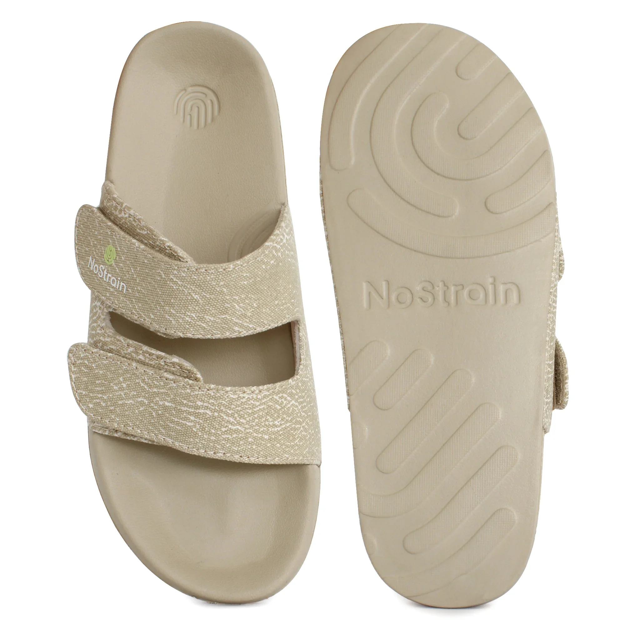 Canvas Wave Print Sugar Sliders - Sandy Beige Men (Geva 14) - Image 8