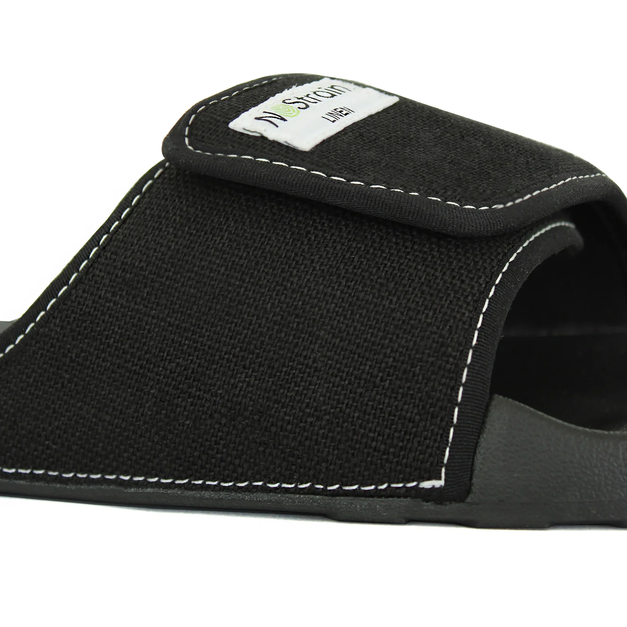 Linen Sugar Sliders - Midnight Black Sliders for Men (Geva 2) - Image 12