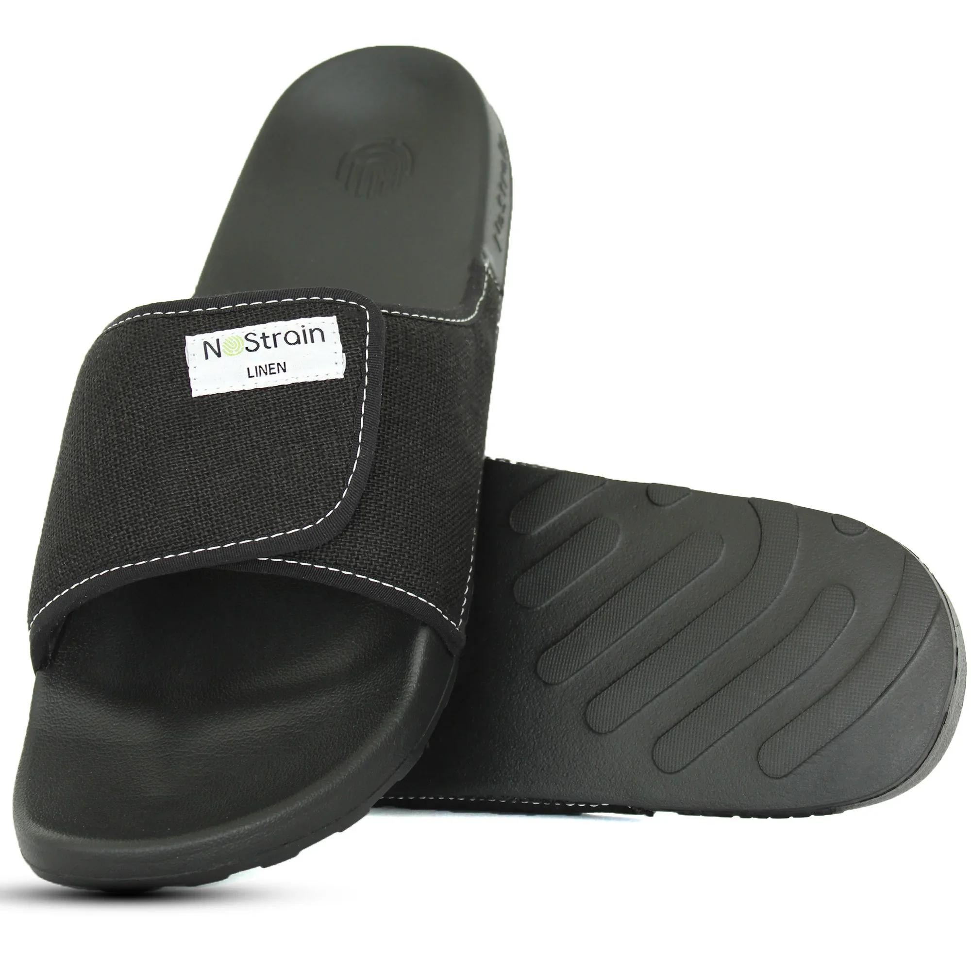 Linen Sugar Sliders - Midnight Black Sliders for Men (Geva 2) - Image 4