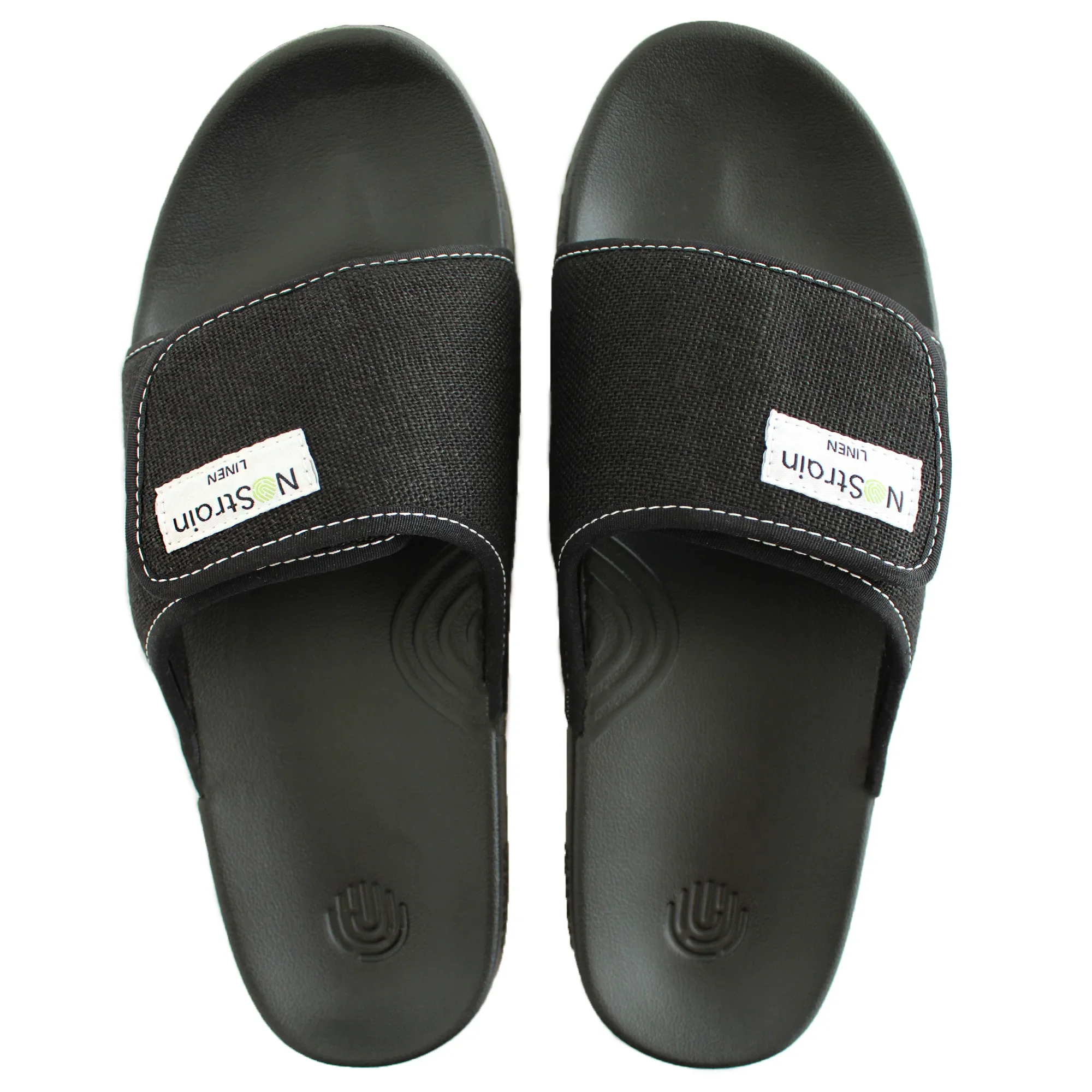 Linen Sugar Sliders - Midnight Black Sliders for Men (Geva 2) - Image 5