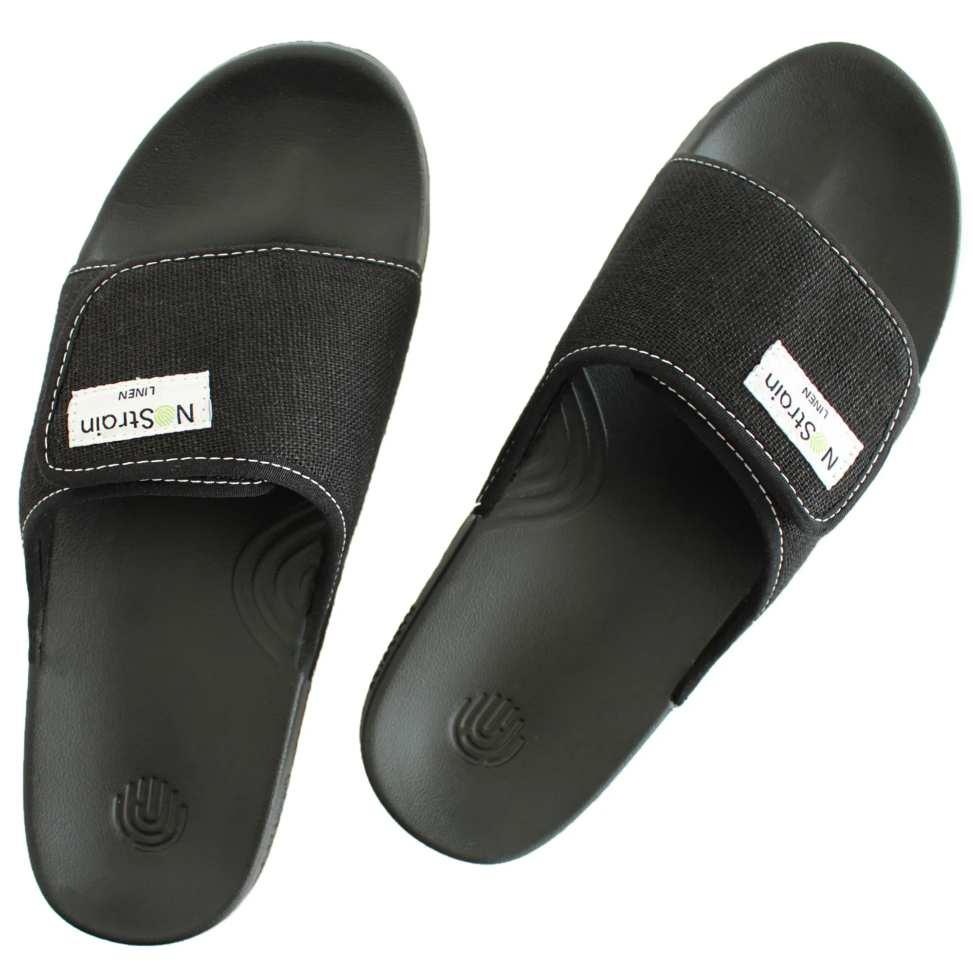 Linen Sugar Sliders - Midnight Black Sliders for Men (Geva 2) - Image 8