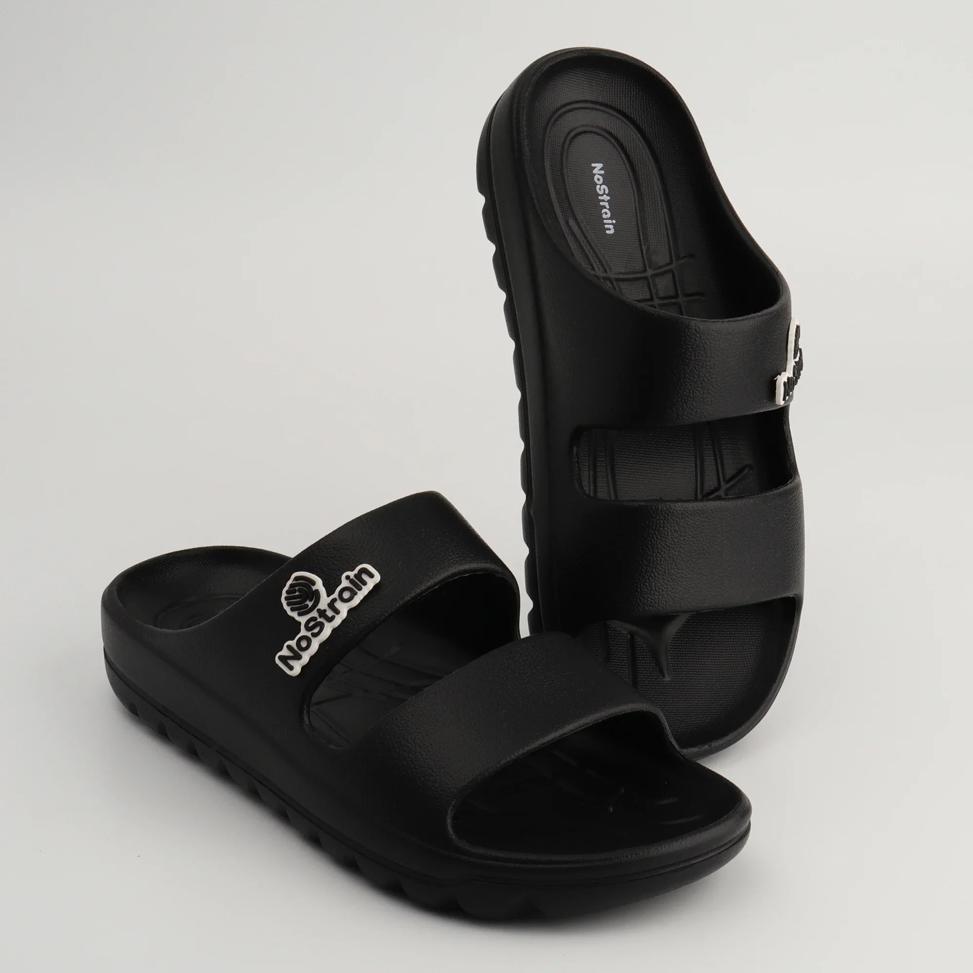 Men's Parallel Waterproof Sandals with High and Supportive Sole | Lightweight EVA Slip-On Footwear (Black) - MS-06 - Image 7