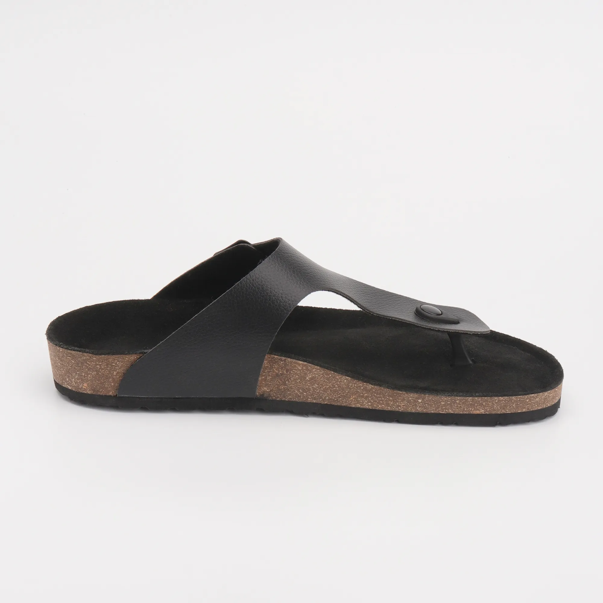 Bold Black Thong Cork Formal Sandals for Men 2.0 - Image 8