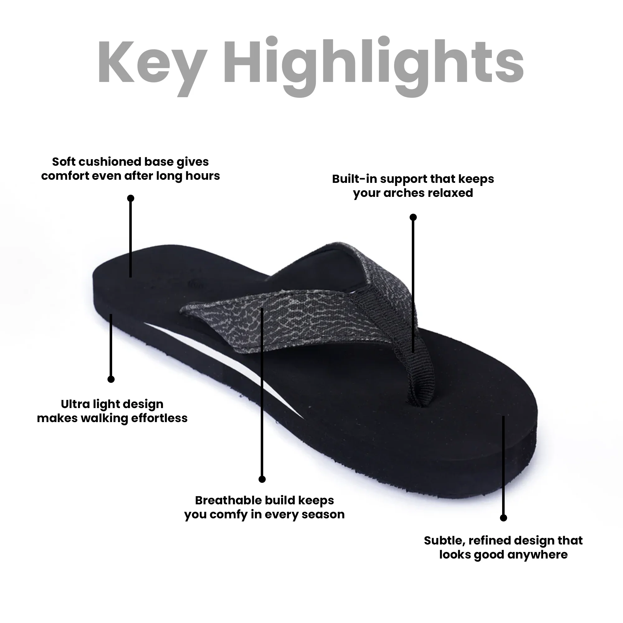 Black Canvas Arch Formal Slippers for Men with Wave Print – AS6 - Image 6