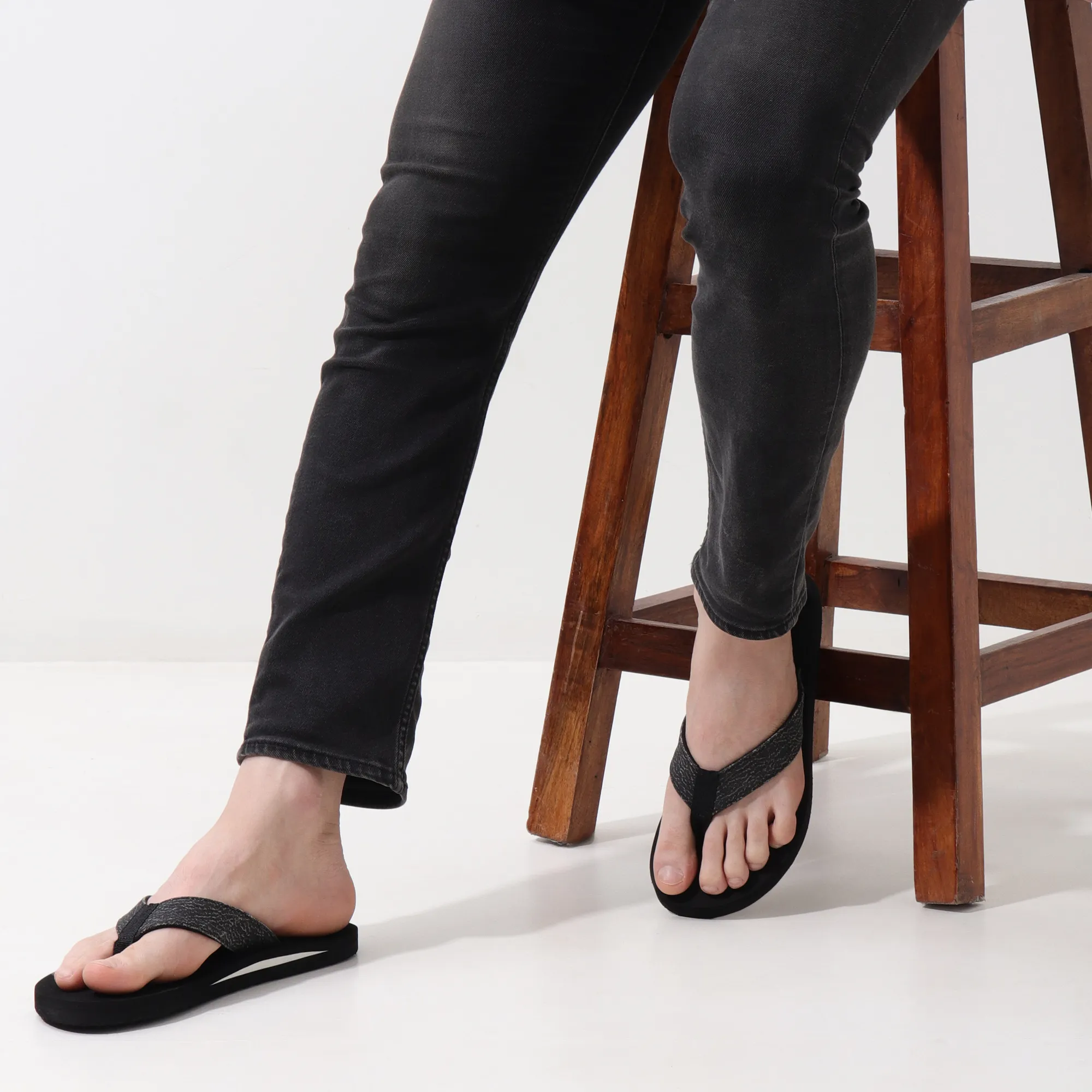 Black Canvas Arch Formal Slippers for Men with Wave Print – AS6 - Image 8