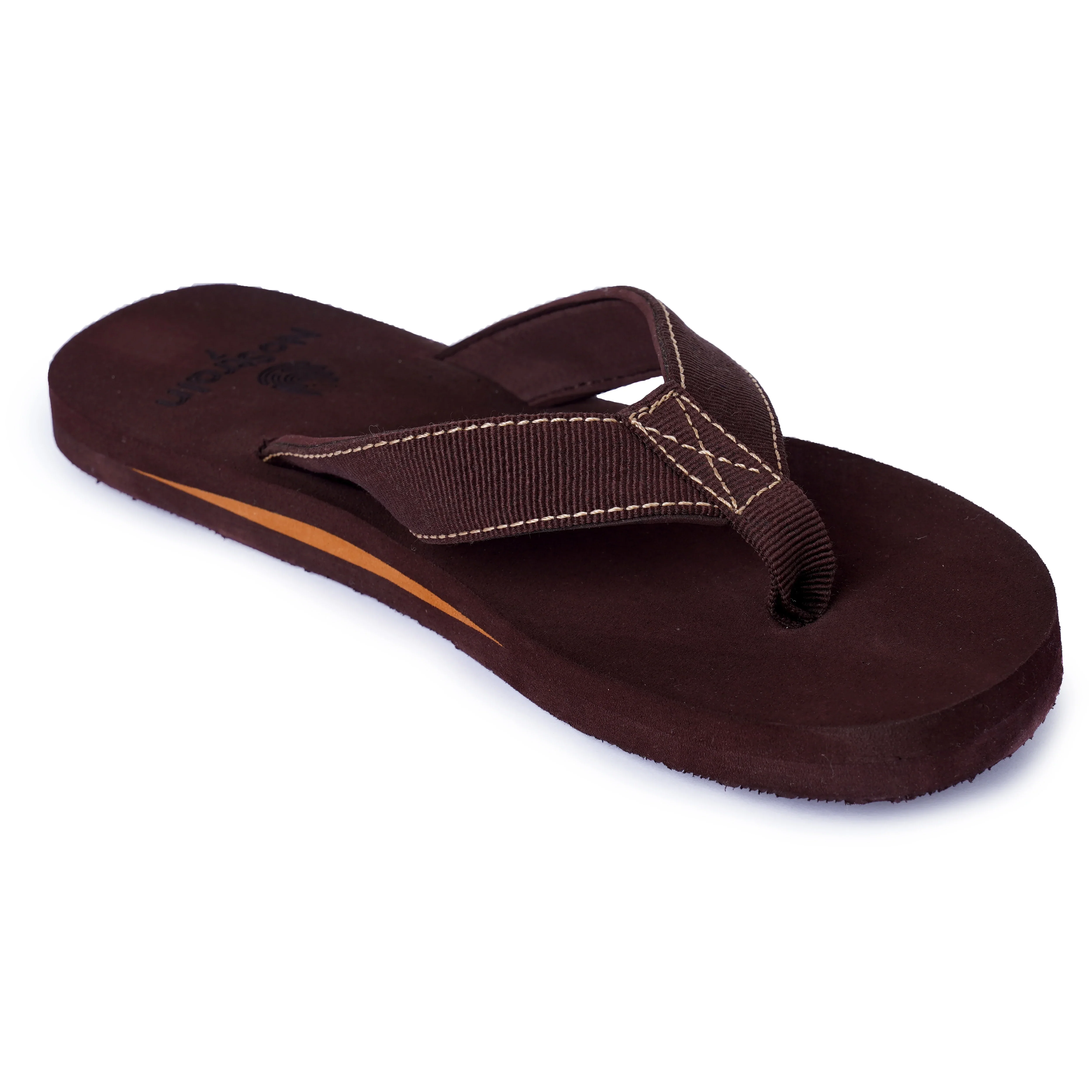 Men’s Dark Brown Stripe Arch Slippers – AS3 - Image 3