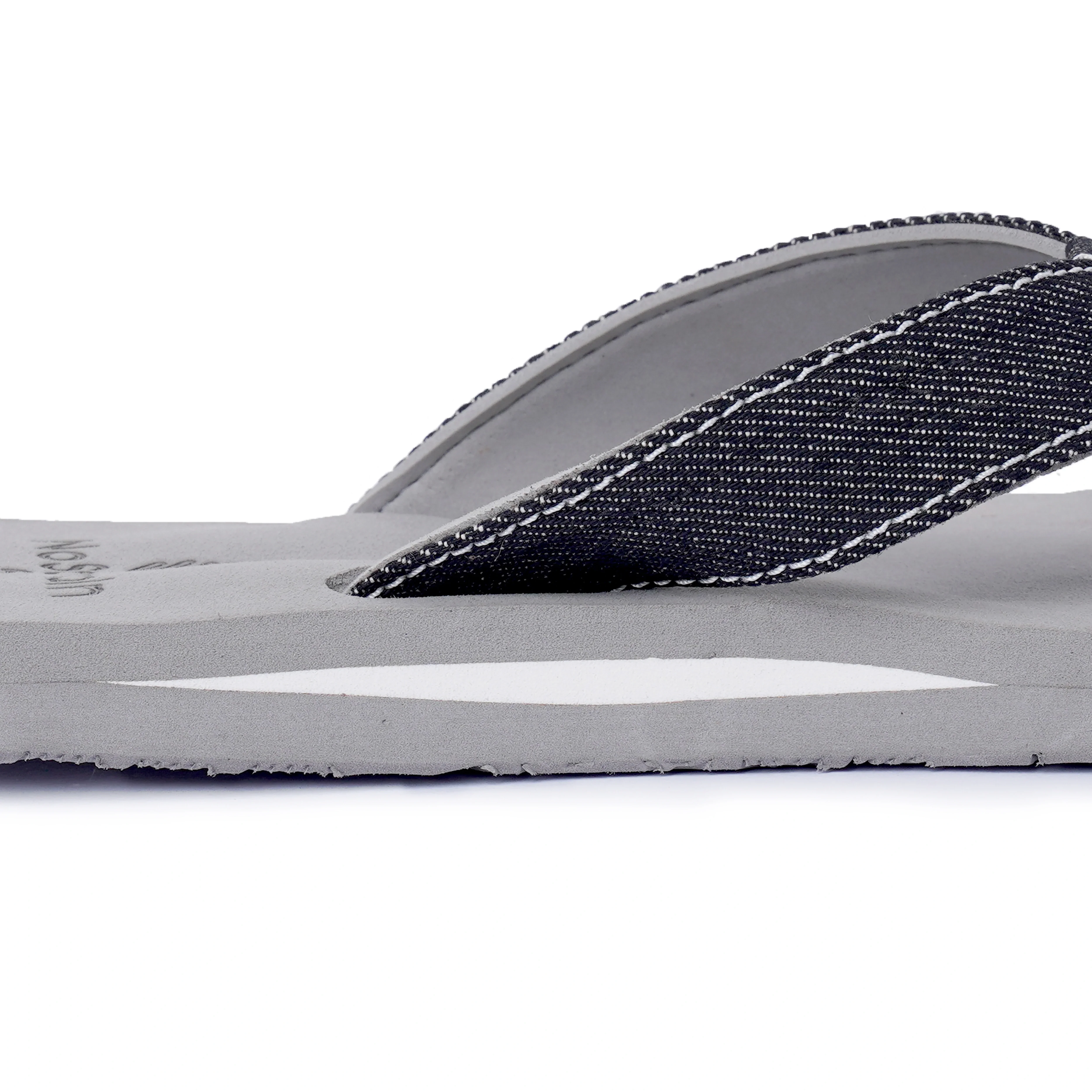 Men’s Light Grey Denim Arch Slippers – AS4 - Image 3