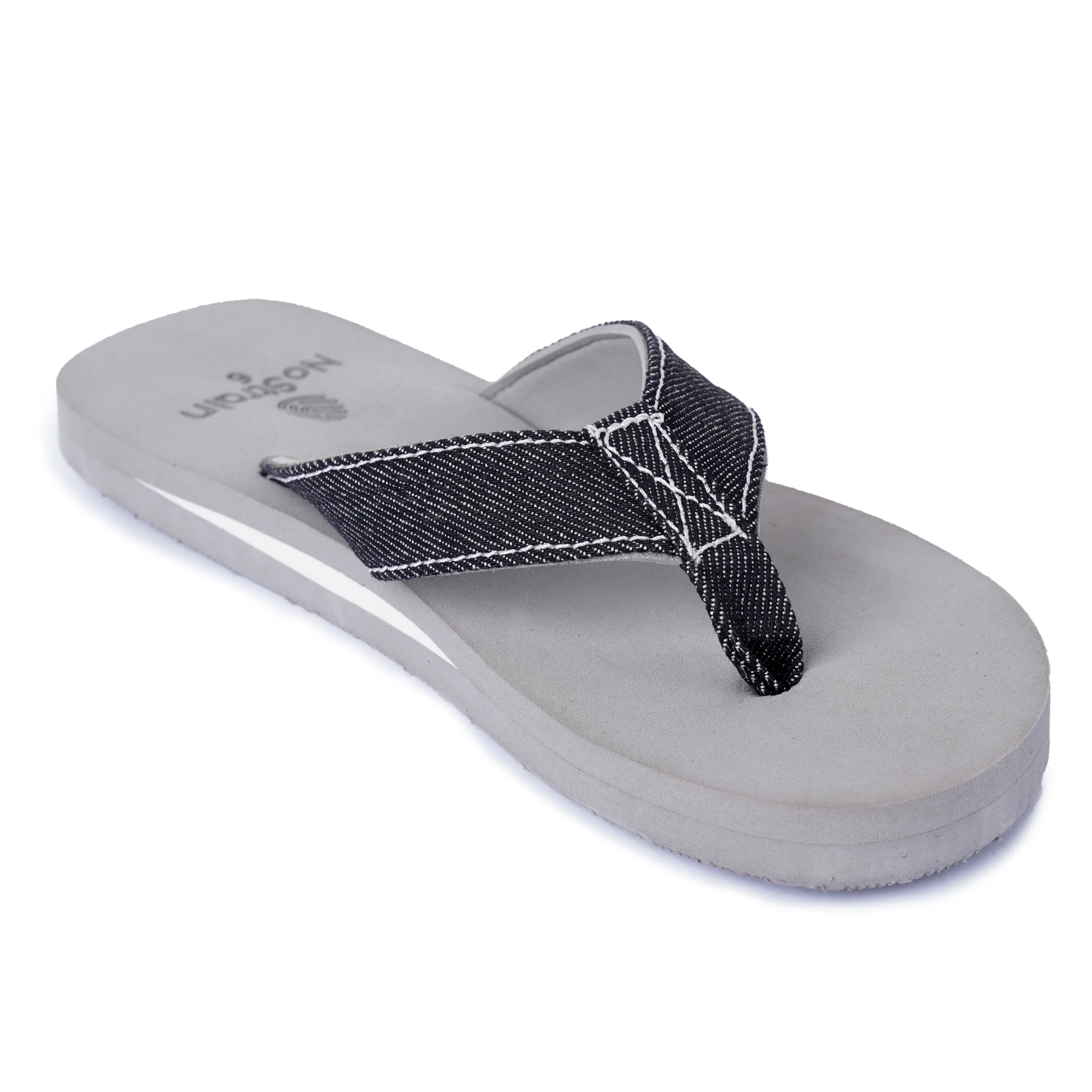 Men’s Light Grey Denim Arch Slippers – AS4 - Image 4
