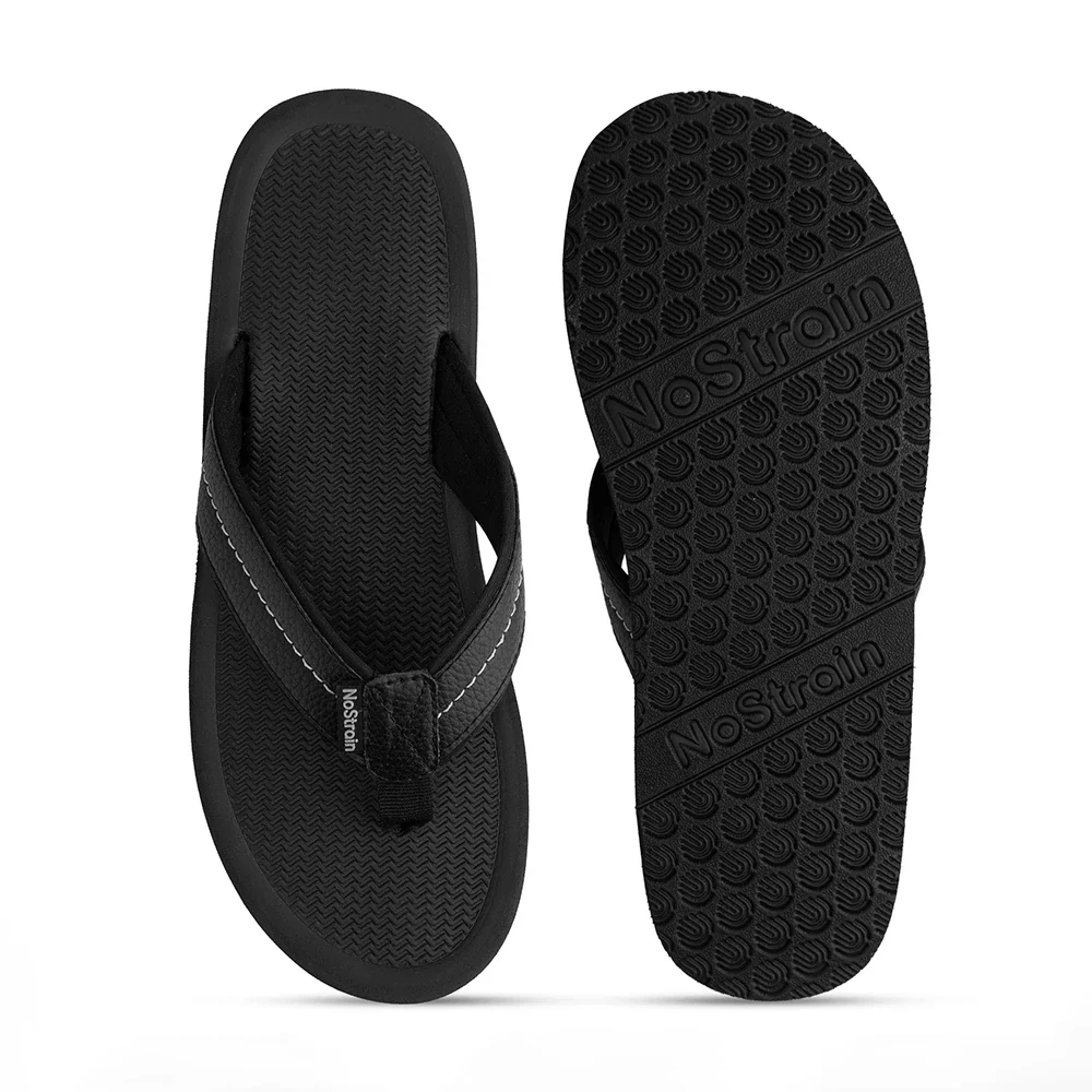 NoStrain Men’s Triple Density Platform Slippers with Soft Engraved Insole, Anti-Skid Sole, Strong Mid-Sole & Sturdy Outsole - PS09 - Image 3