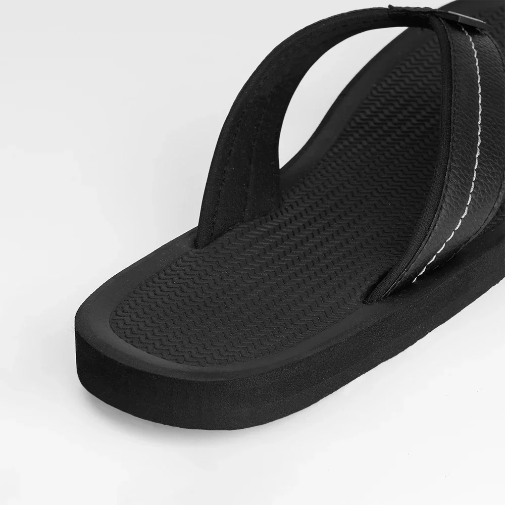 NoStrain Men’s Triple Density Platform Slippers with Soft Engraved Insole, Anti-Skid Sole, Strong Mid-Sole & Sturdy Outsole - PS09 - Image 4