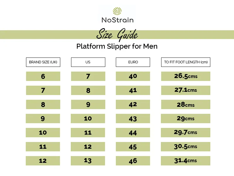 NoStrain Men’s Triple Density Platform Slippers with Soft Engraved Insole, Anti-Skid Sole, Strong Mid-Sole & Sturdy Outsole - PS10 - Image 7