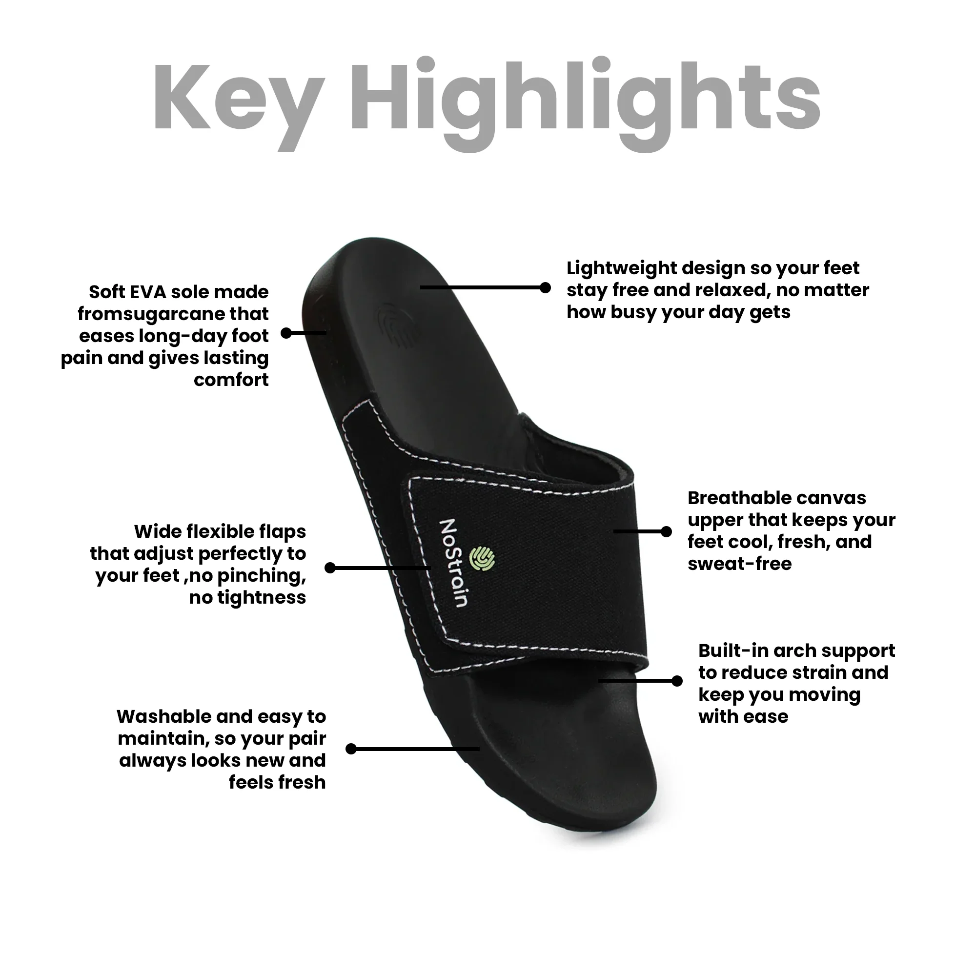 Canvas Sugar Sliders - Midnight Black Formal Sliders for Women (Geva 21) - Image 11