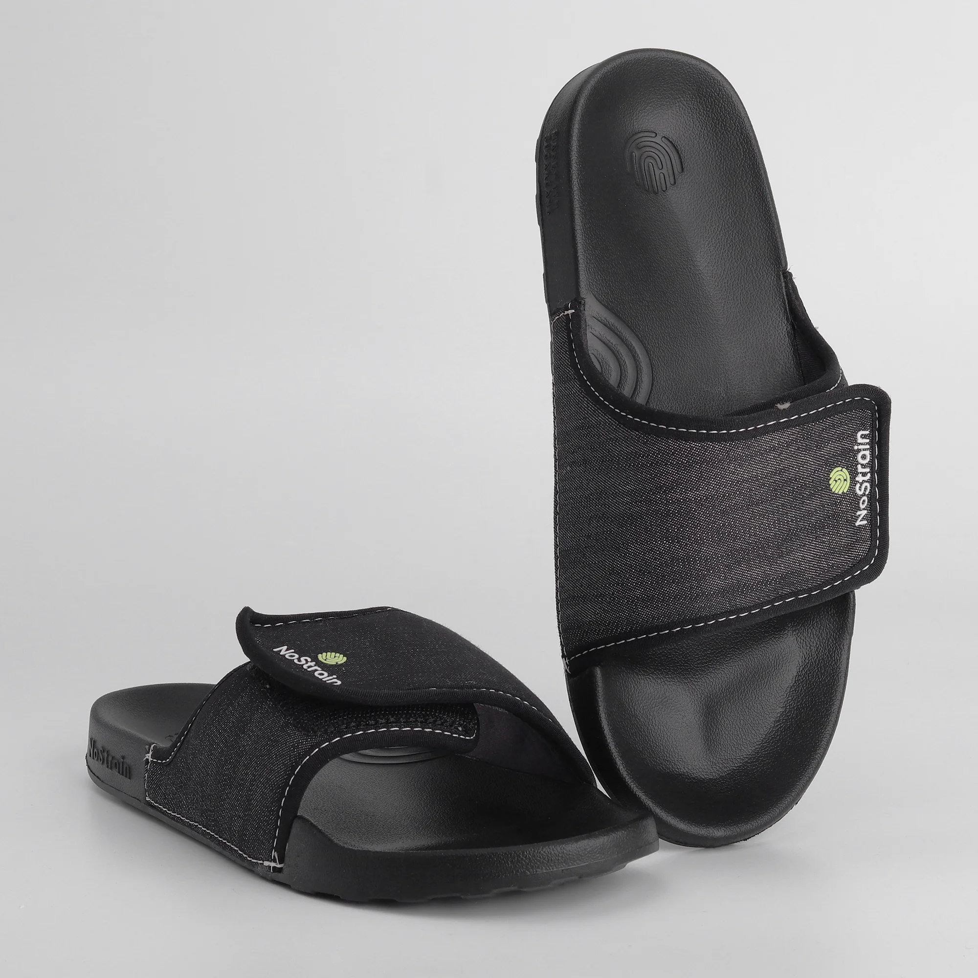 Slides for Women - Denim Slate Grey Women's Sliders (Geva 25) - Image 8