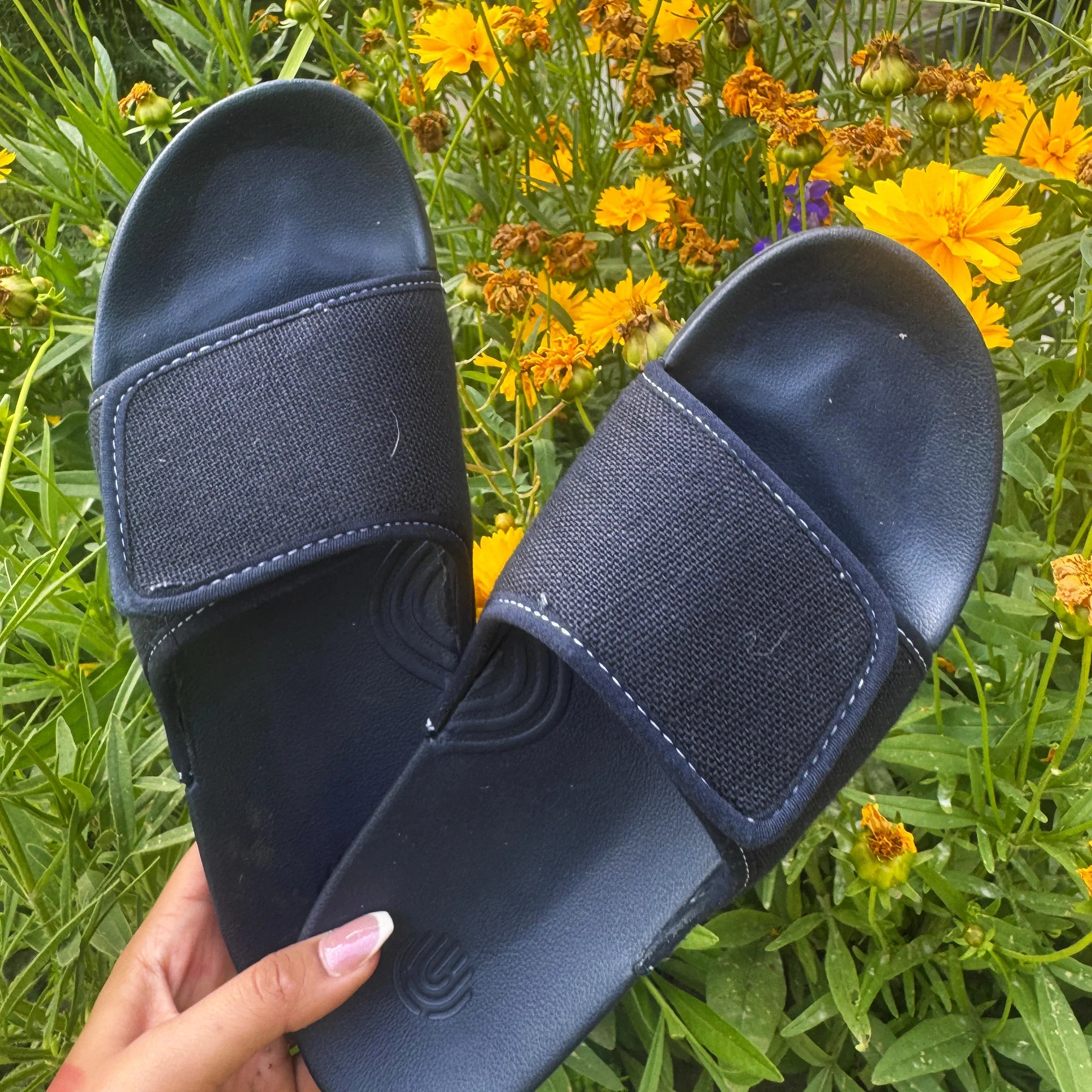 Linen Sugar Sliders - Dark Navy Women (Geva 20) - Image 7