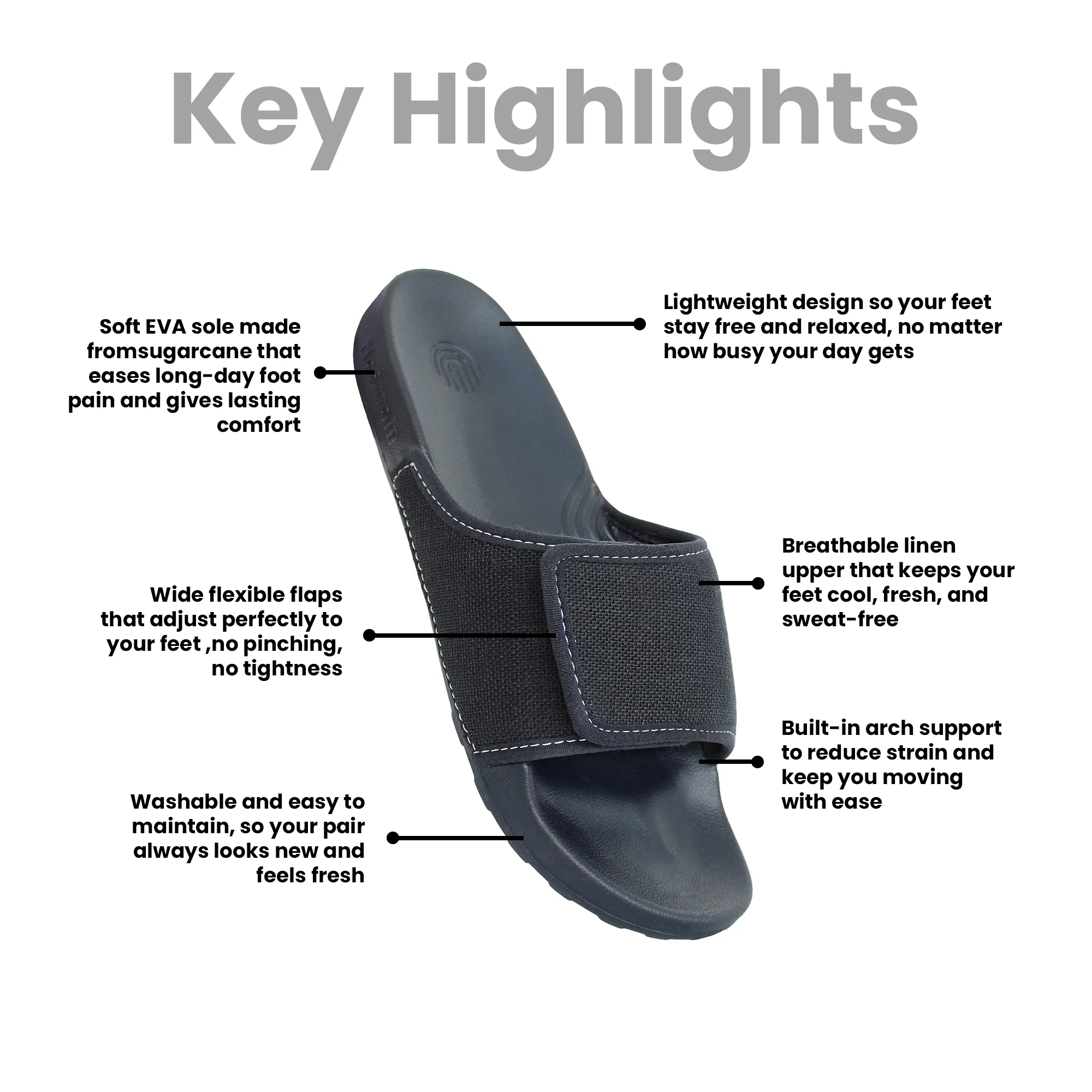 Linen Sugar Sliders - Dark Navy Women (Geva 20) - Image 9