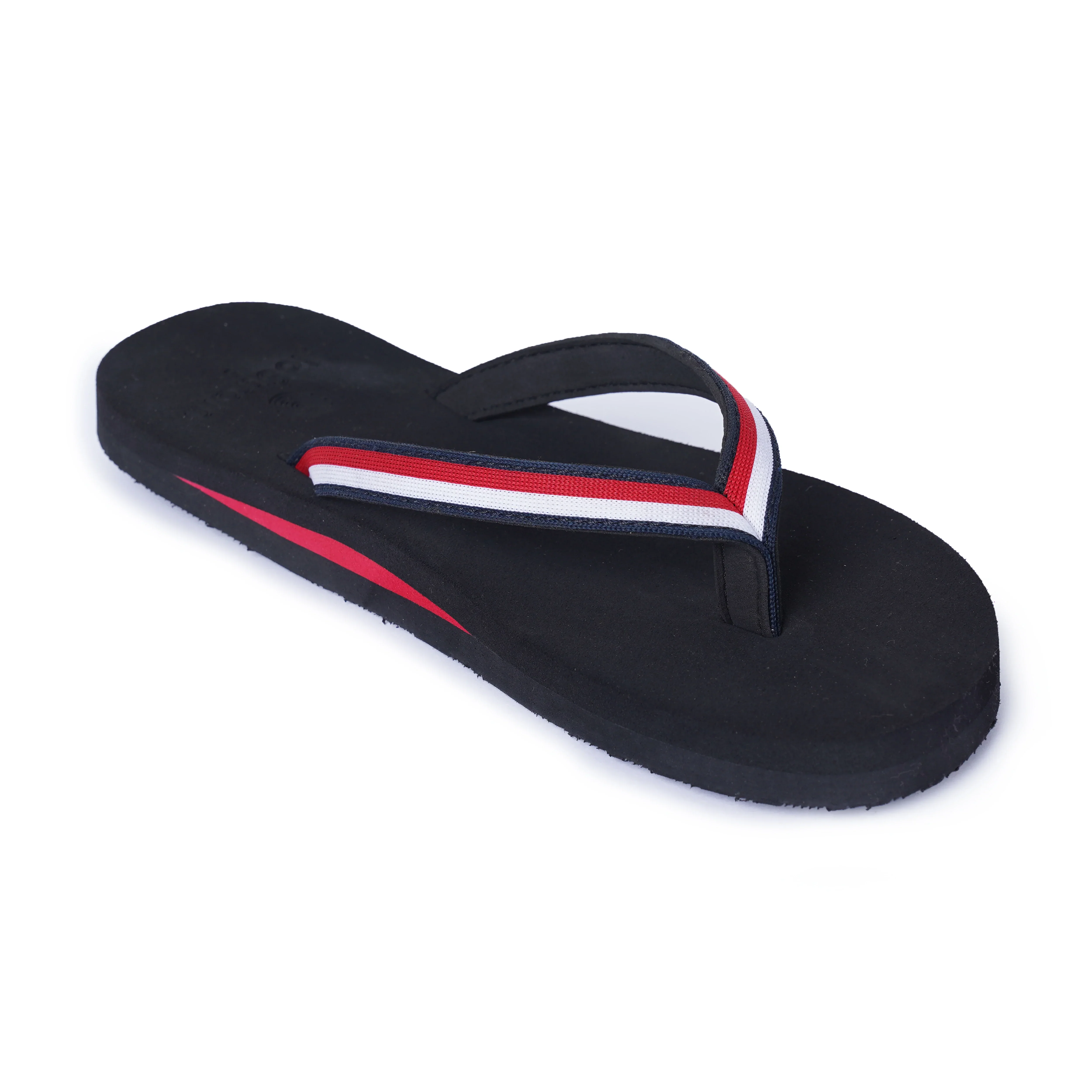 Women’s Black & Red Stripe Jacquard Arch Slippers – AS19 - Image 3
