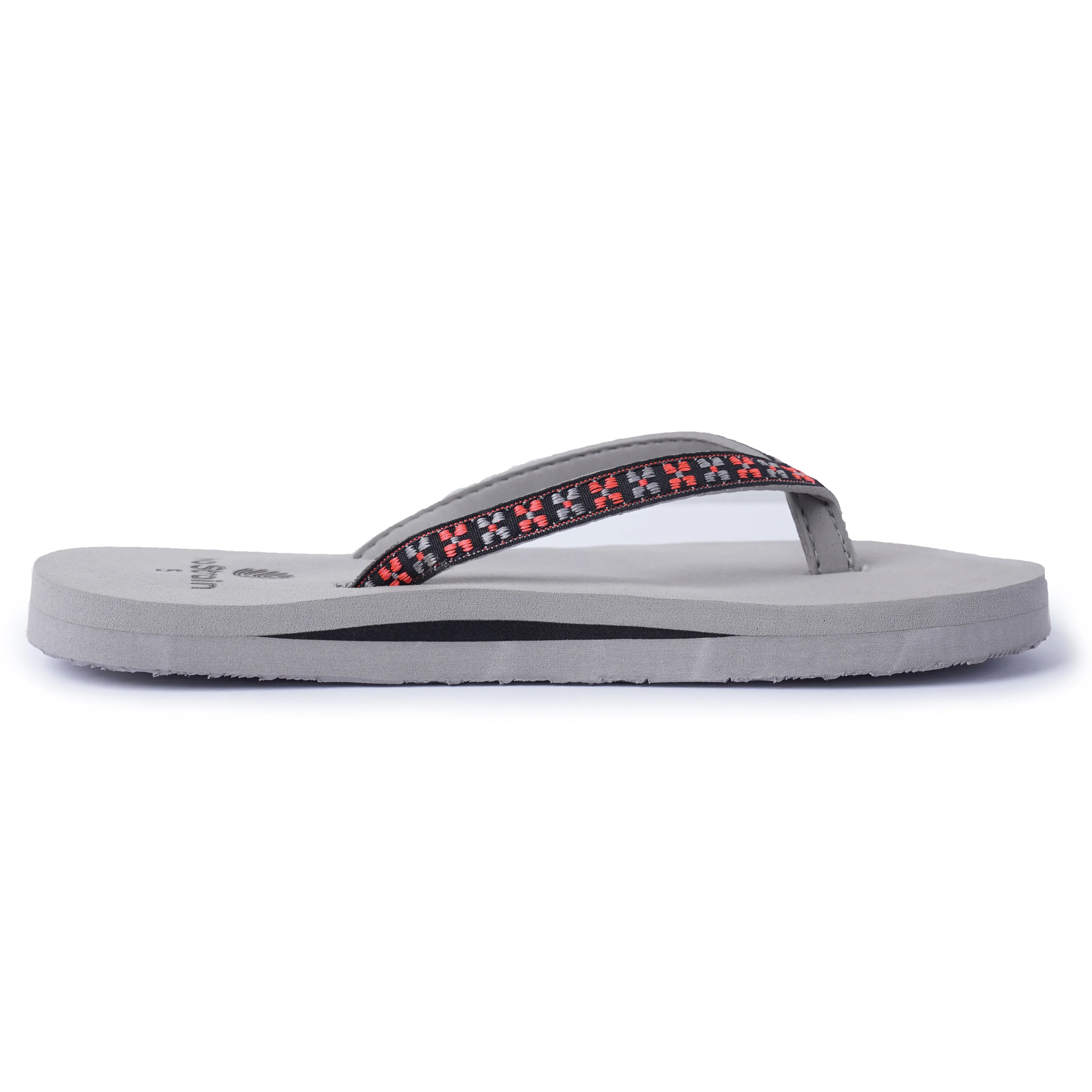 Women’s Grey & Peach Ludo Design Arch Slippers – AS18 - Image 3