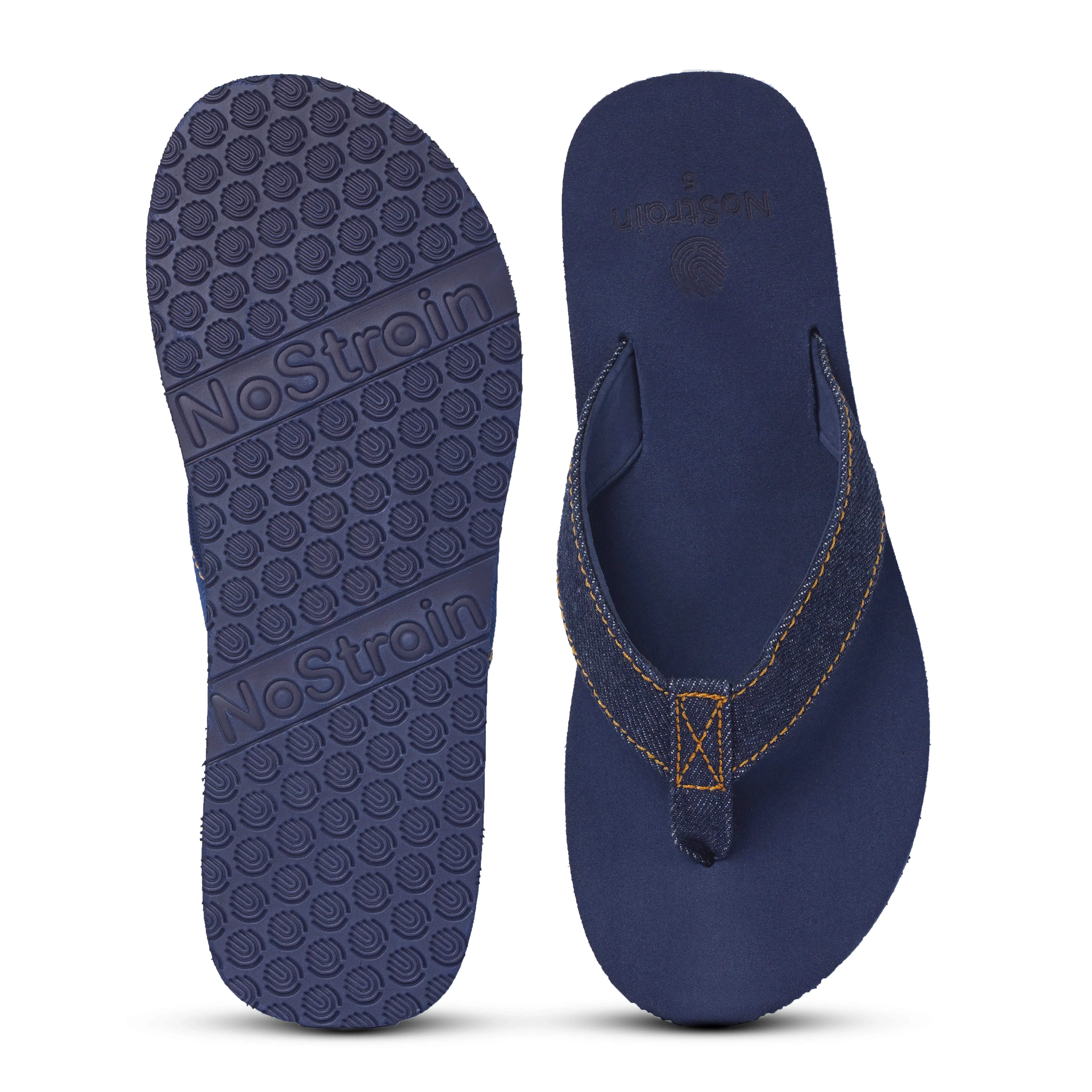 Navy Denim Formal Arch Slippers for Women – AS11 - Image 3