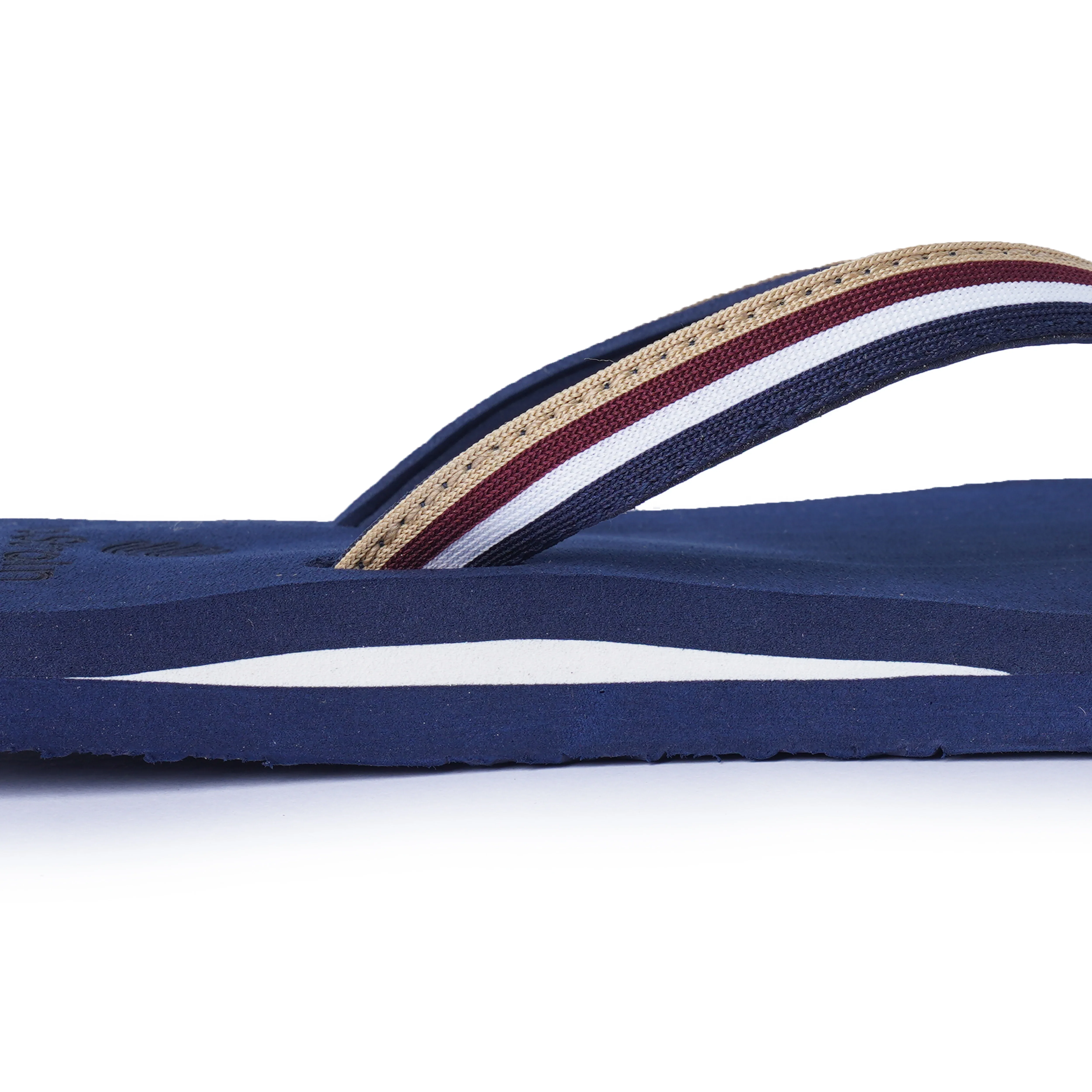 Women’s Navy Multi-Color Stripe Jacquard Arch Slippers – AS20 - Image 3