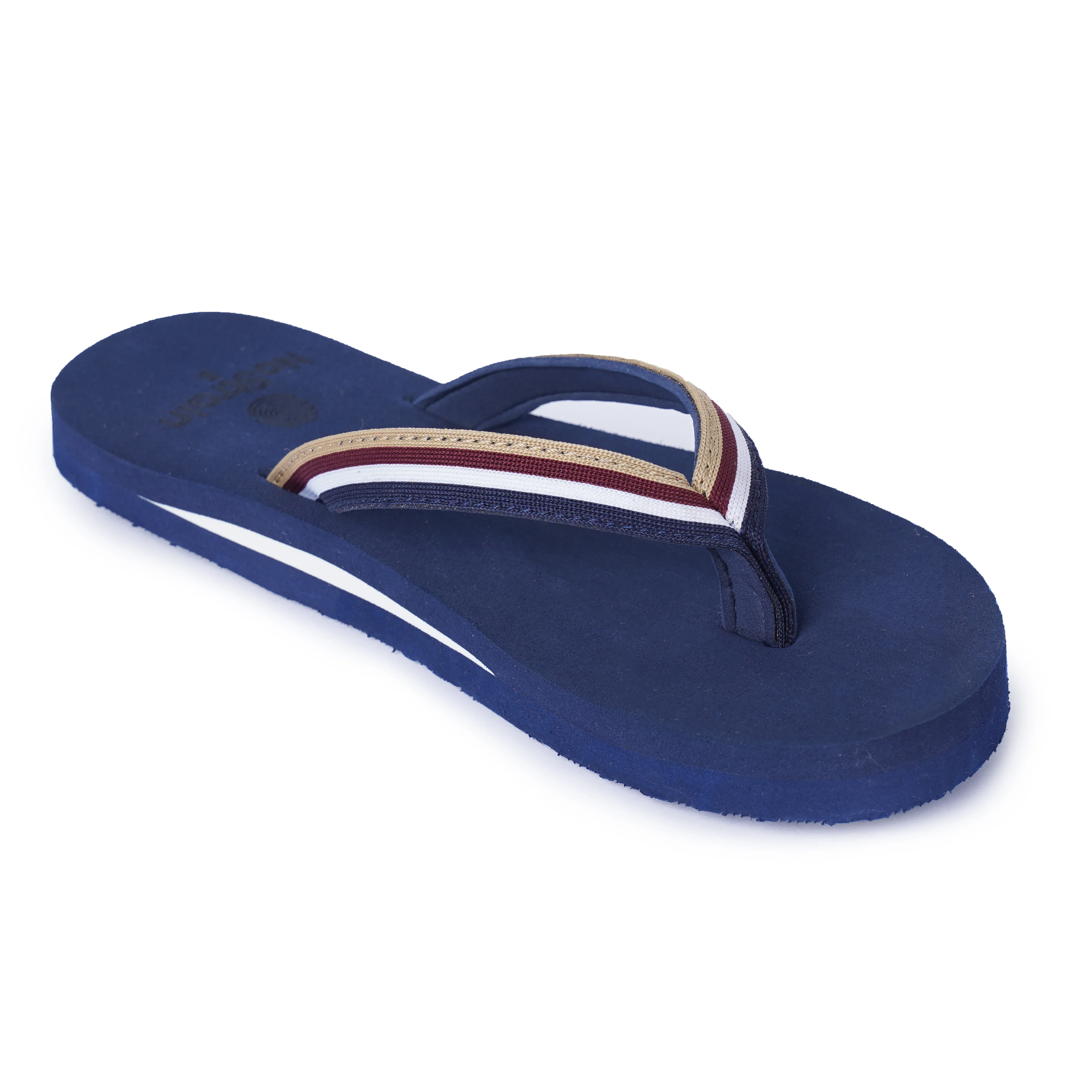 Women’s Navy Multi-Color Stripe Jacquard Arch Slippers – AS20 - Image 6